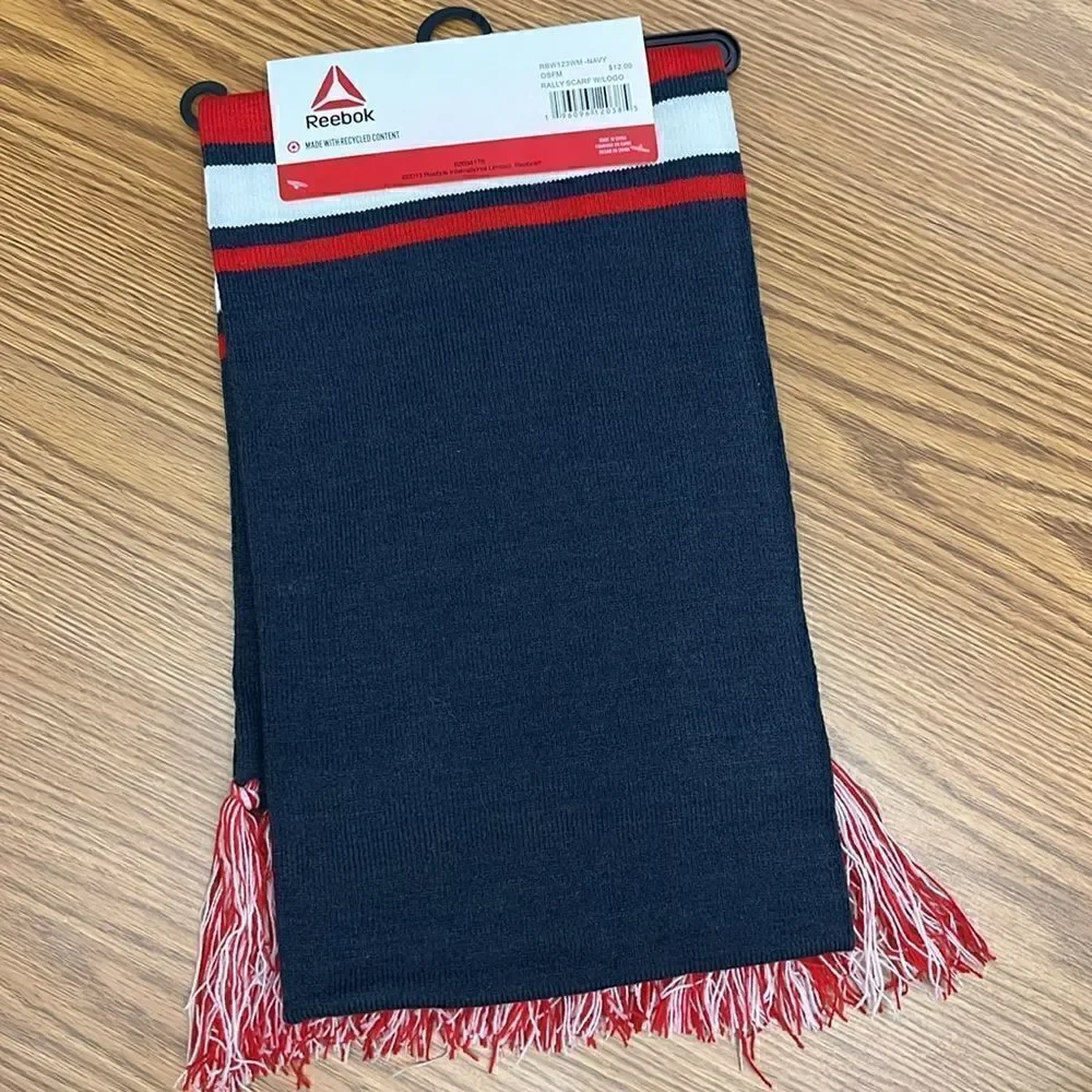 Reebok Navy Rally Scarf With Logo